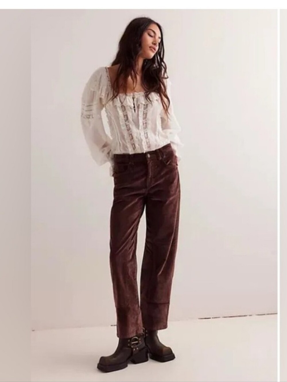 Free People Risk Taker Cord Straight Leg Pants